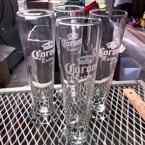 Corona Extra Engraved Beer Glasses (4)